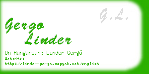 gergo linder business card