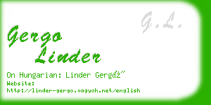 gergo linder business card